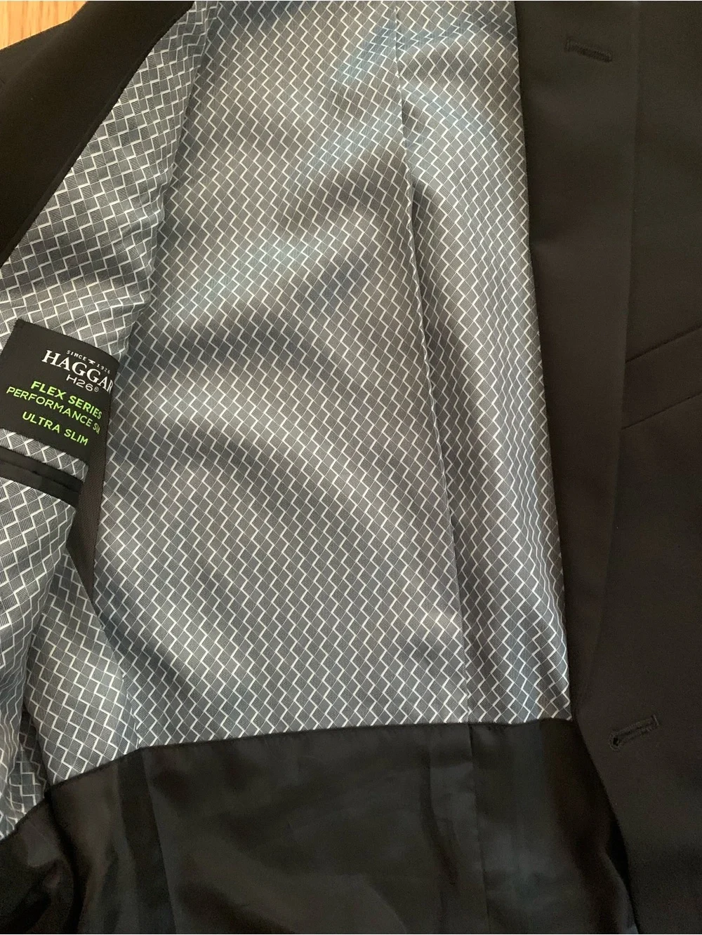 Haggar Black slim Single-Breasted Men's Blazer and slim fit pants 29x30